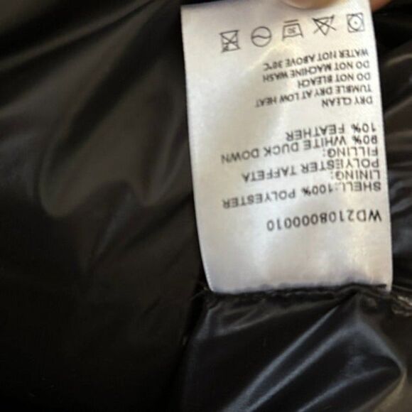 Women's Lattelier NWOT Dark Green Puffer Trench Coat Zip Up Jacket Large - Picture 6 of 7